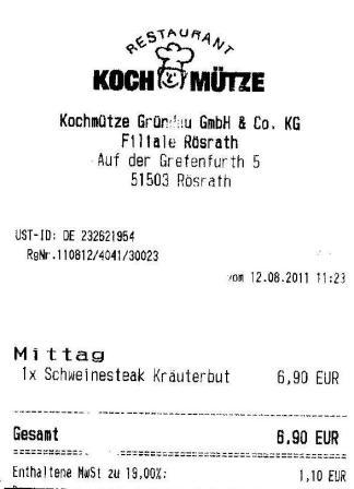 brco Höffner Kochmütze Restaurant